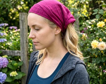 Bandana de algodão guatemalteco de peso médio para mulheres, tamanho padrão