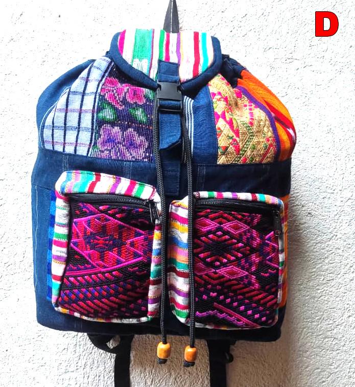 Guatemalan Upcycled Cotton PATCHWORK BACKPACK Bag - Etsy Israel display picture 2