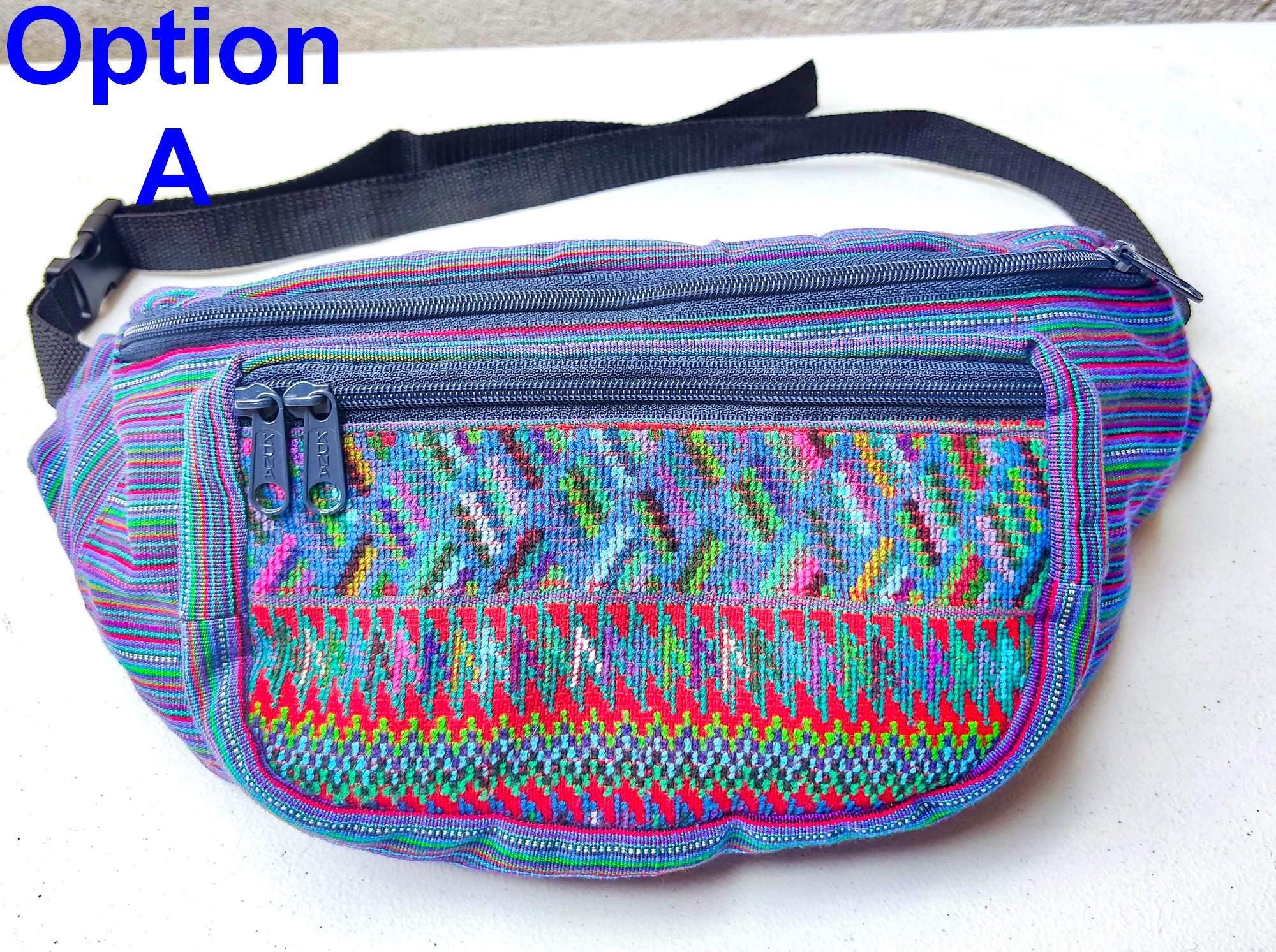 Grande pochete multibolsos trançada da Guatemala