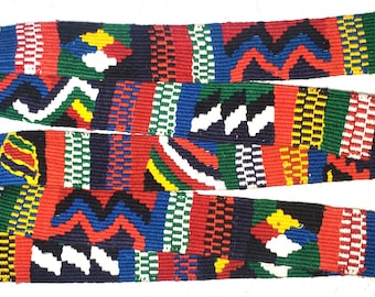 Guatemalan Handwoven Rainbow Sash Faja Belt Mayan Textile  display picture 1