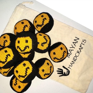 Guatemala Stress Relief Crocheted Cotton Hacky SACKS JUGGLING BALLS Available In Multiple Options