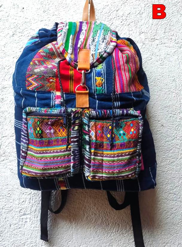 NWOT Guatemalan upcycled cotton patchwork bohemian free spirited backpack bag Hacienda Backpack is Handmade by Women in Guatemala  main image 4