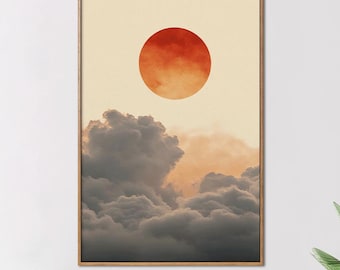 Clouds Print for Home Decor, Sunset Wall Art