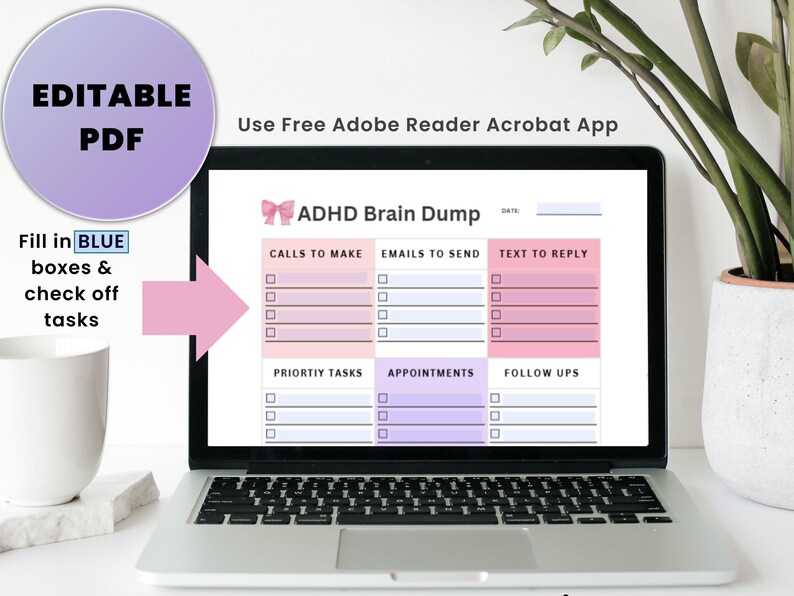 ADHD Printable Coquette Planner| Manageable Life Planner| ADHD ...