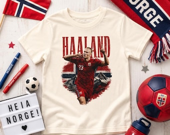 Camiseta Erling Haaland da Seleção Norueguesa Juvenil | Camiseta de Futebol da Noruega