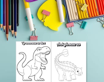 Dinosaurier-Malbuch für Kinder: Lustige Dinosaurier-Fakten (PDF Download)