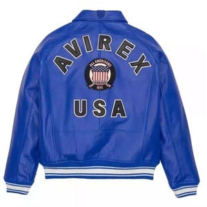 Men’s Blue Cowhide Leather Bomber Jacket, Vintage Aviator Style, Retro Pilot Flight Jacket