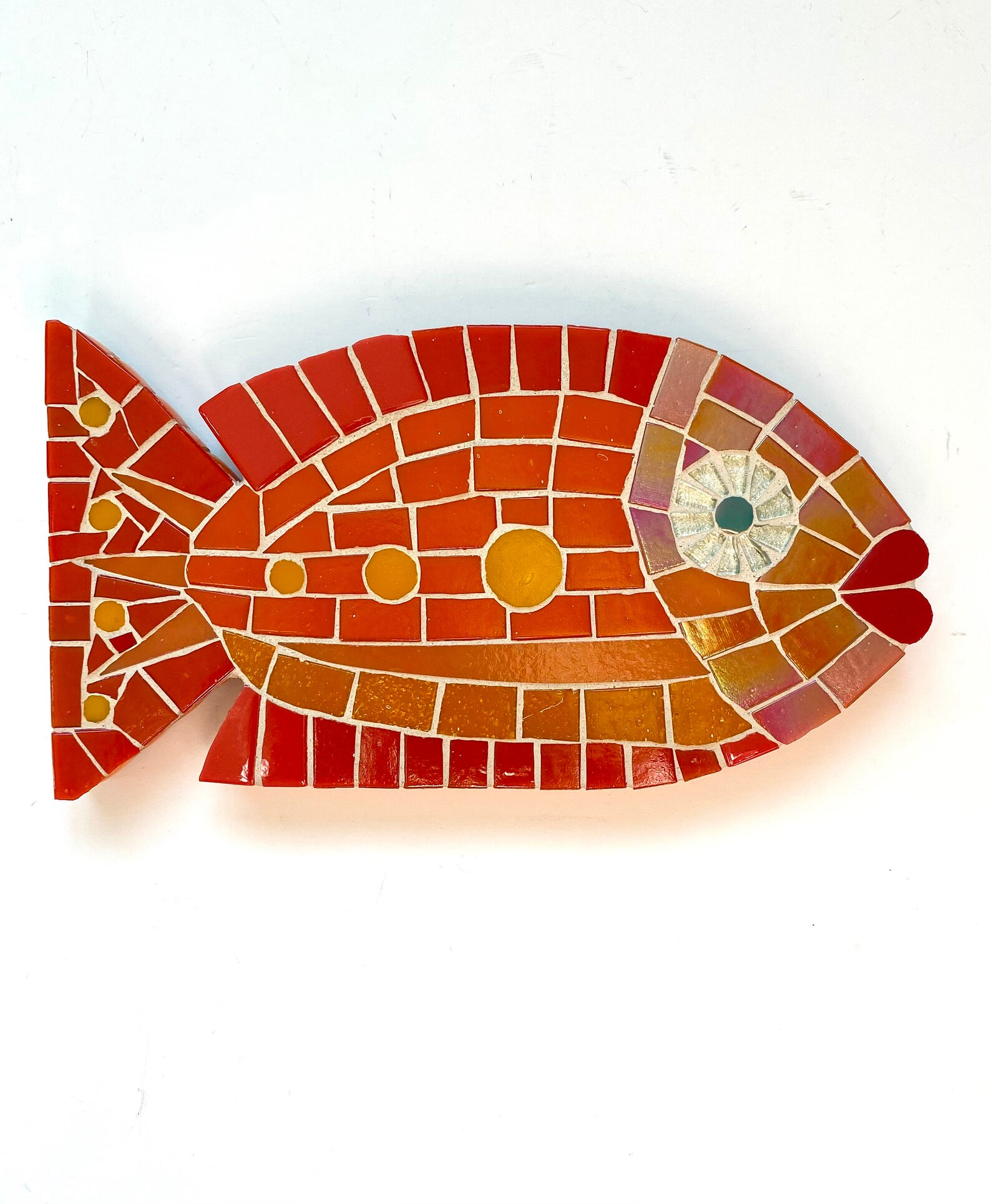 Goldfish Wall Art Fish Art Fish Decor Orange Fish Mosaic Etsy