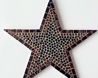 Mosaic star, star mosaic, star art, Star decor