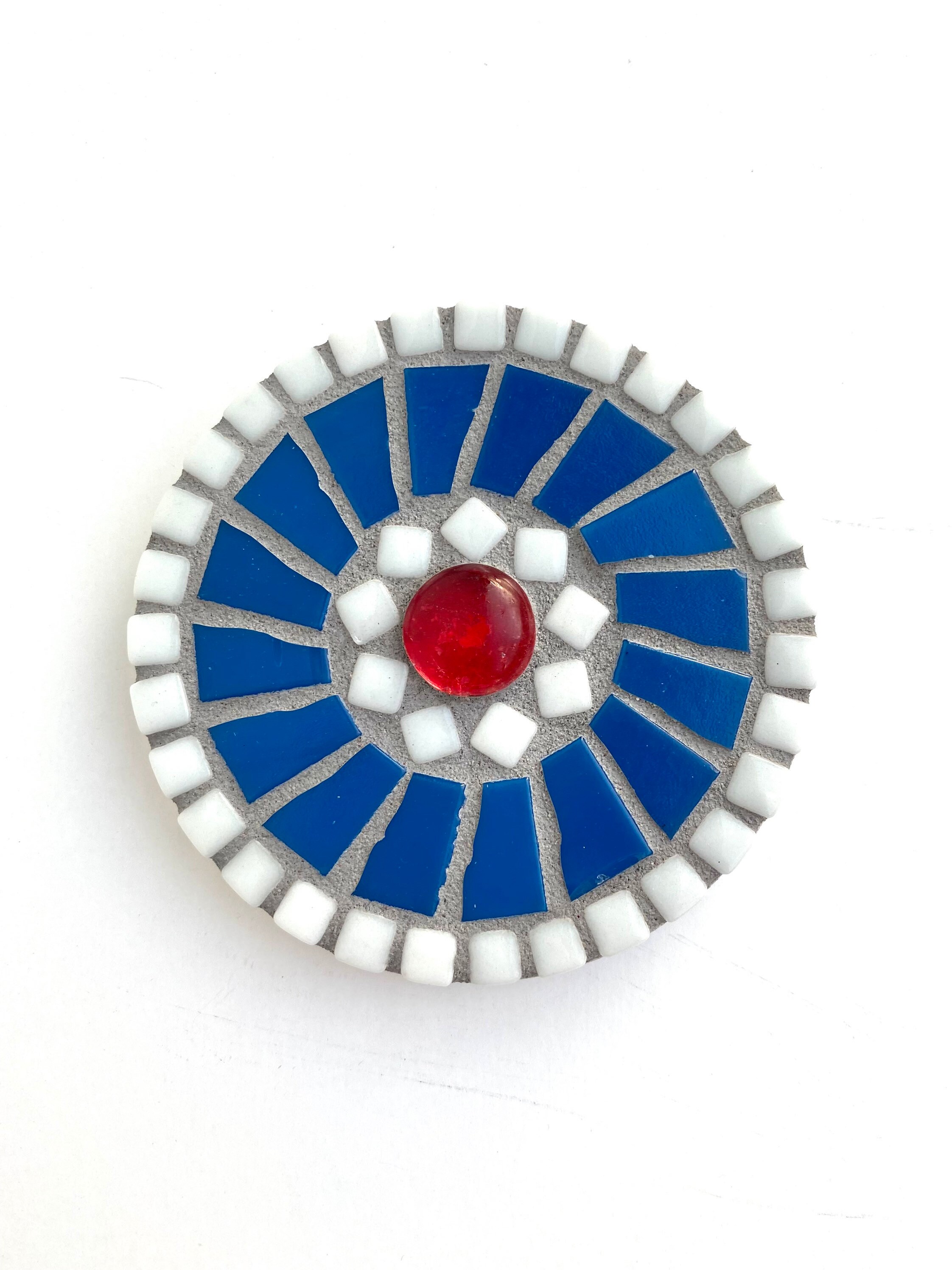 Mosaic Wall Decor, Red, White and Blue Wall Art. Mosaic Dot Etsy