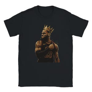 LeBron James T-Shirt | Crowned Legend Basketball Tee | Streetwear NBA Shirt for Hoopers & Fans