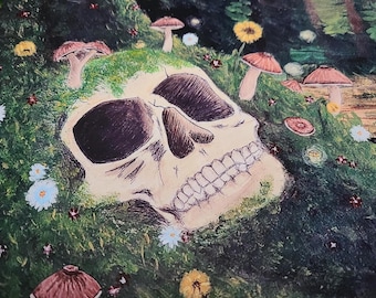 10x8 Art Print | Death and Decay | Giclee Art Print | Cottagecore Art | Macabre Art | Dark Naturalism | Dark Cottagecore | Spooky Lover Gift