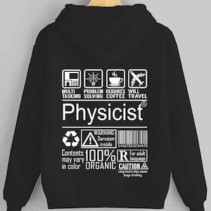 Lustiger Physiker Hoodie | Gemütliches Geschenk für Wissenschaftler | Wissenschaft Sweatshirt | STEM Pullover | Kleidung für Physik-Liebhaber | Unisex Nerdy Pullover