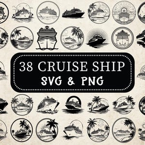 Cruise Ship SVG & PNG Bundle | Cruise Ship Clipart, Sea Cruise Ship Svg, Cruise Ship Vector, Cruise Ship Svg Cricut Decal, Cruise Cut Files