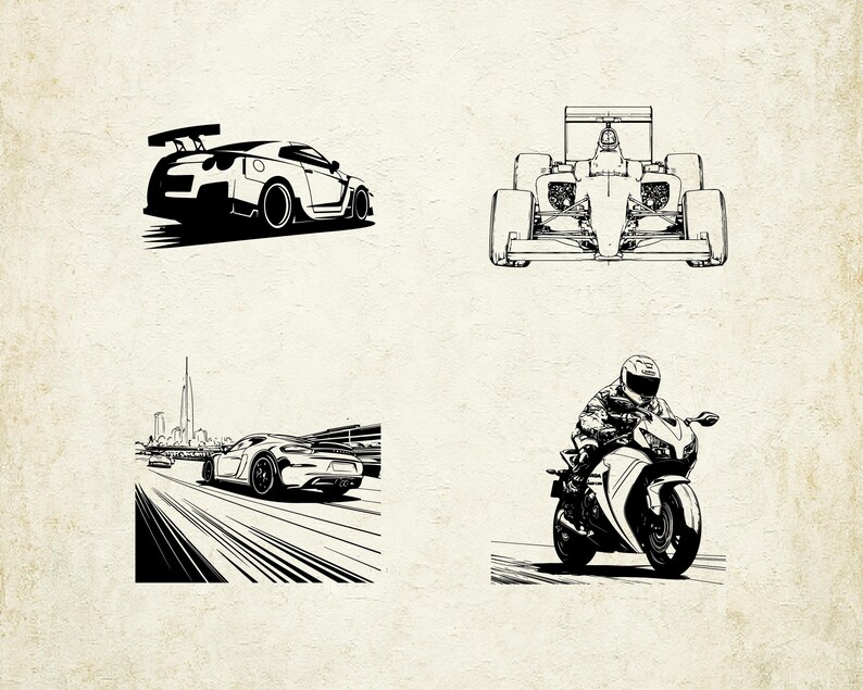 Race Car SVG Bundle: Motorsport Clipart, Cricut Cut Files (digital ...
