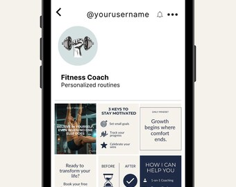 Szablony Instagram dla trenerów życiowych - edytowalny szablon Canva - pakiet postów w mediach społecznościowych