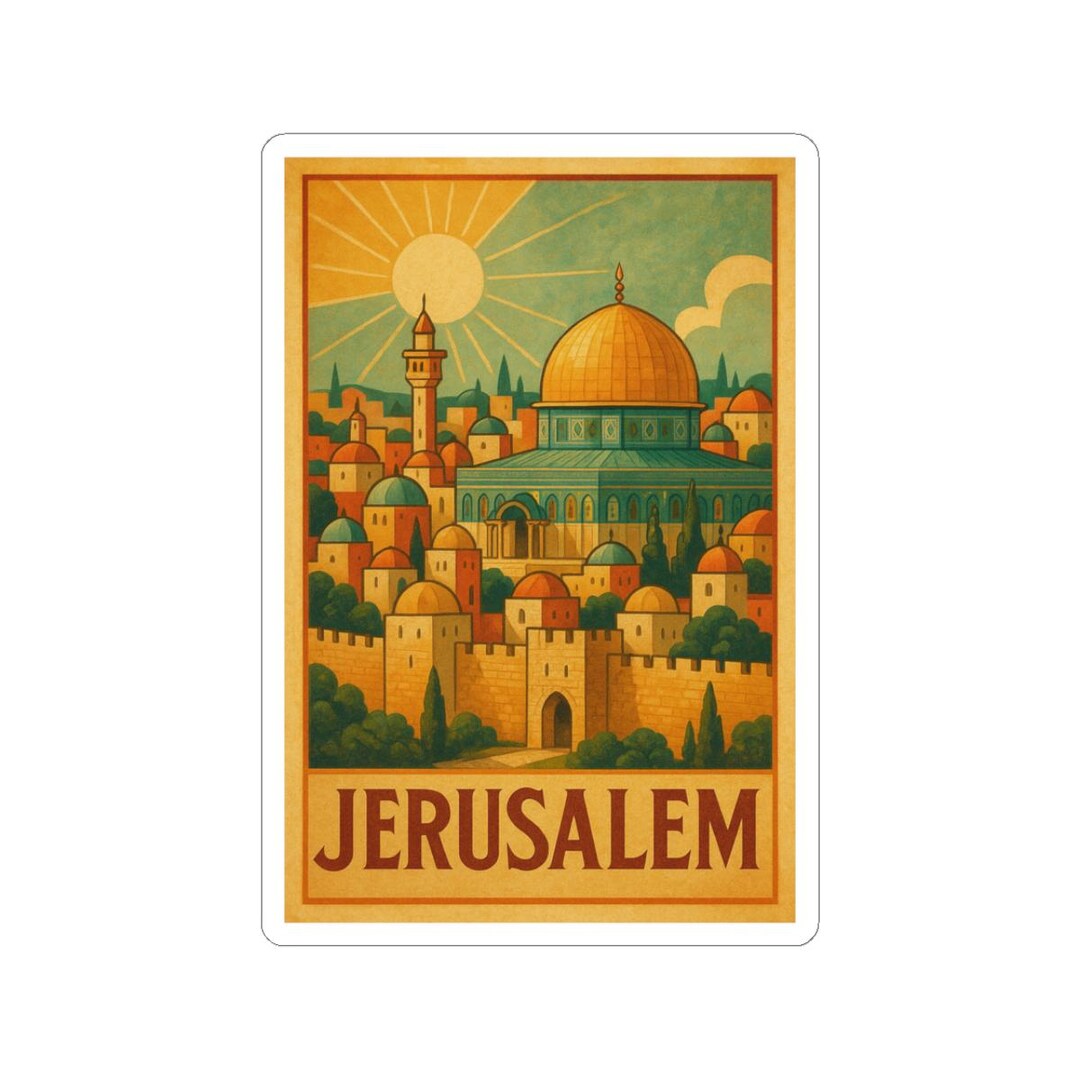 Jerusalem Biblical Location | Christian Sticker, Kiss-cut Stickers of ...
