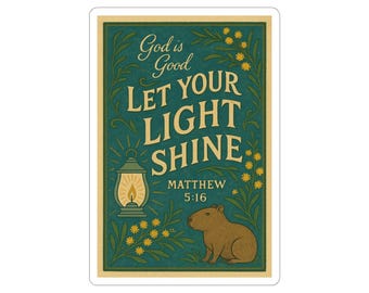 Let Your Light Shine | Faith Sticker | Christian Sticker | Jesus Sticker