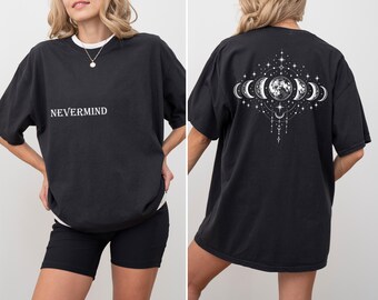 Comfort Colors Nevermind Tattoo Shirt, PJM Moon Phases T-Shirt