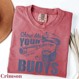 Custom Pontoon Captain Shirt for Dad, Show Me Your Buoys Tee, Pontoon Gift for Men, Pontoon Papa, Pontoon Boat Tee, Dad The Man The Myth Tee image 7