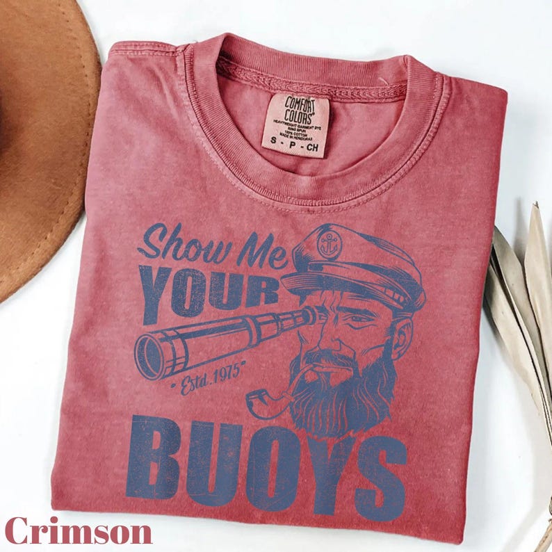 Custom Pontoon Captain Shirt for Dad, Show Me Your Buoys Tee, Pontoon Gift for Men, Pontoon Papa, Pontoon Boat Tee, Dad The Man The Myth Tee image 7