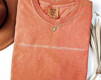 Comfort Colors® Will You Come to My Cottage This Summer Shirt, LGBTQ Movie Merch, Gift For Movie Lover, Heated Rivalry Inspired Tee