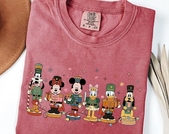 Comfort Colors® Mickey and Friends Nutcracker Shirt, Disney Christmas Shirt, Christmas Party Shirt, Disney Merry Christmas Shirt, Xmas Shirt