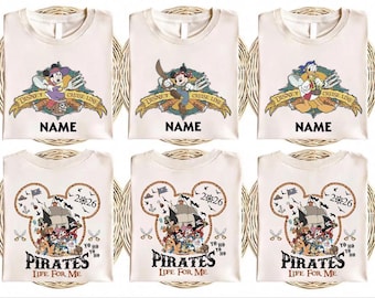 Mickey & Friends Disney Pirates T-Shirt, Yo Ho Yo Ho A Pirate's Life for Me Tee, Family Pirates of the Caribbean Shirt, Disney Cruise Tee