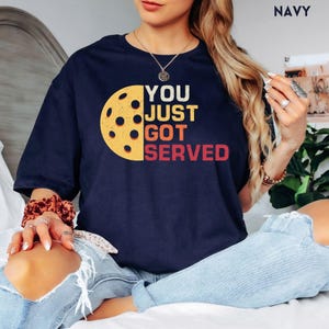 Navy Pickleball Shirt, Pickleball Player Tee, Pickleball Lover Tee, Sport Graphic Tees, Pickleball Gifts, Sport Shirt, Pickleball Shirt for Women