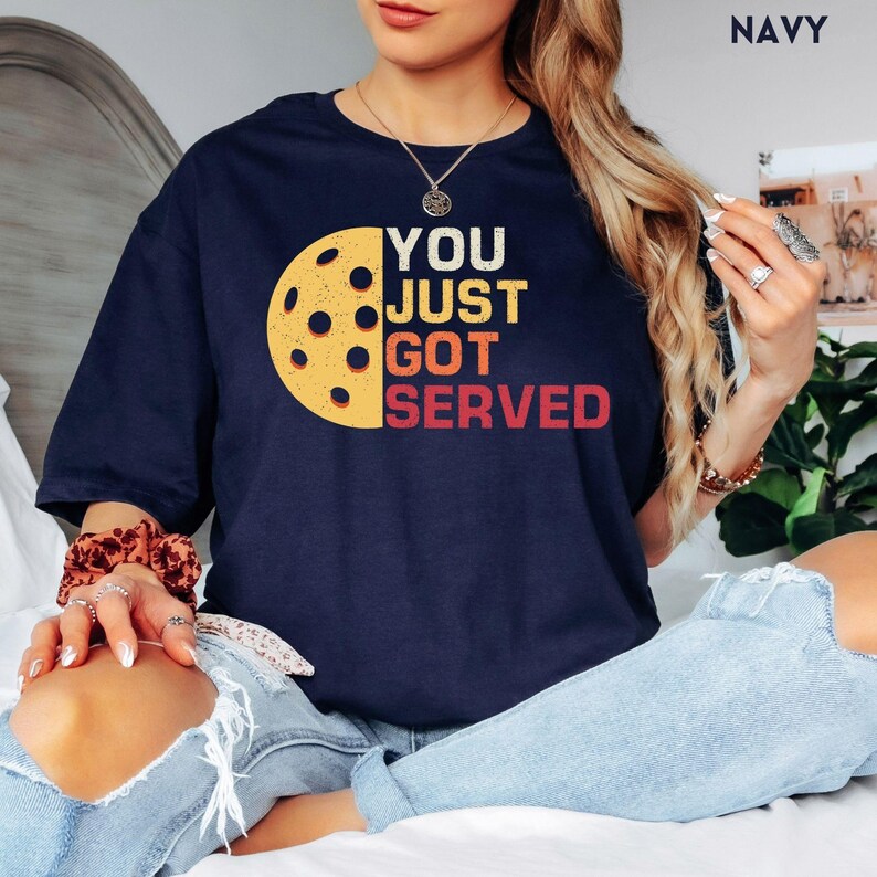 Navy Pickleball Shirt, Pickleball Player Tee, Pickleball Lover Tee, Sport Graphic Tees, Pickleball Gifts, Sport Shirt, Pickleball Shirt for Women