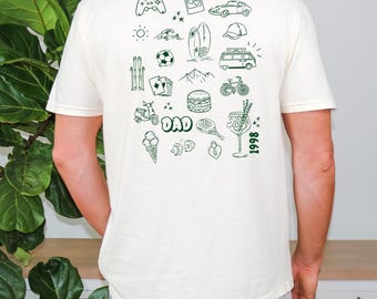 Comfort Colors Doodle T-Shirt: Custom Icons and Personalized Design