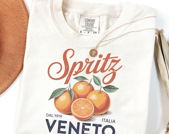 Spritz Comfort Colors Short Sleeve T-Shirt | Italian Cocktail, Aperitivo Shirt | Gift for Her | Vintage, Boho, Italia Oversized Graphic Tee