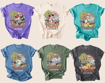 Comfort Colors Disney Pirate Shirt: Mickey, Minnie & Donald Family Cruise Tee