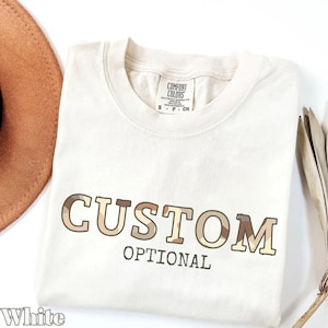 Custom Comfort Colors® Camo Shirt, Custom Text Shirt, Personalized Camouflage T-shirt, Custom Name Gift, Unisex Field Day Matching Tee