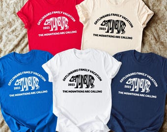 Gatlinburg Pigeon Forge Family Vacation 2025 Shirt, The Mountains Are Calling Shirt, Family Trip Tee, Cute Adventure Tee, The Mountains Tee
