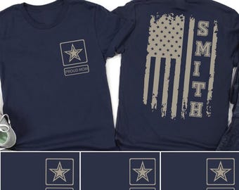 Proud Army Family Shirt: Custom Name Military Tee- Mom, Dad, Sister, Brother, And More