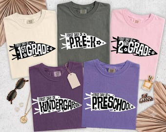 Comfort Colors  Back to School Shirt, Grade Level Team Tees, Teacher Gift, First Second Third Fourth Fifth Grade