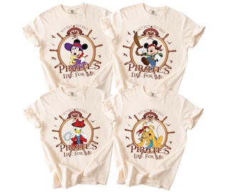 Comfort Colors Mickey & Friends Disney Pirates T-Shirt, Yo Ho Yo Ho A Pirate's Life for Me Tee, Family Pirates of the Caribbean Shirt