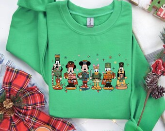 Mickey and Friends Nutcracker Sweatshirt, Disney Mickey and friends xmas Light Hoodie, Mickey's Nutcracker, Disney Holiday Trip Sweater