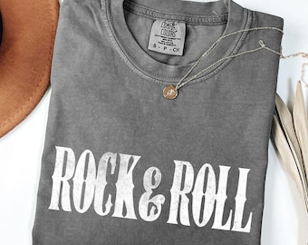 Rock And Roll Shirt, Music Band Shirt, Rock Band Shirt, Guitar Shirt, Boho Wings Shirt, Colorful Rock Band Shirt, Lets Rock Tee, Rock Lover