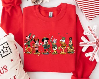Mickey and Friends Nutcracker Sweatshirt, Disney Mickey and friends xmas Light Hoodie, Mickey's Nutcracker, Disney Holiday Trip Sweater