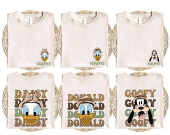 Custom Disney Animal Kingdom Shirts, Custom Name Safari Shirts, Disney Characters Safari Trip Shirt, Animal Kingdom Family Shirts