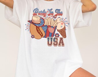 Comfort Colors® Party In The USA Shirt, Vintage Party In The USA Tee, 250th Years Patriotic Fourth Of July shirt, USA Party Shirt