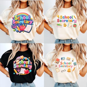 School Secretary Png Bundle, Back to School Secretary, Secretary life Png, Cute Kawaii Office Png, Rainbow Png, Png for T-shirt Mug Notebook