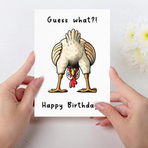 Chicken Butt Birthday Card - Printable Card 5x7 in (Digital Download PDF) image 2