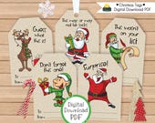Kraft Christmas Gift Tags - (Digital Download PDF)