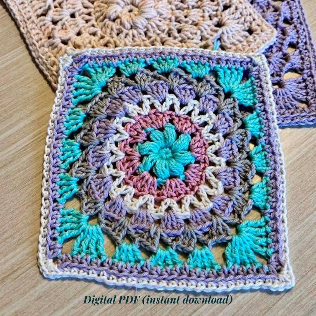 Heirloom Bloom Crochet Granny Square Pattern (PDF Download) - Etsy