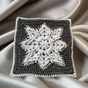 Patrón de crochet, cuadrado de abuela navideño, descarga instantánea en PDF, videotutorial