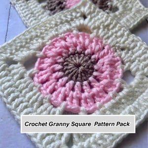 Granny Square Crochet Pattern Pack | 5 Unique Designs (PDF Download)