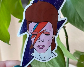 David Bowie Inspired Sticker, Stickers, Stickers Laptop, Stickers for car, Gift For Him, Gift For Her, Music Gift, Icon, Icon Stickers